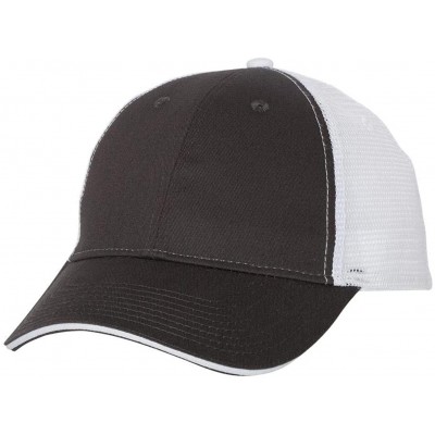 Baseball Caps Sandwich Trucker Cap - Charcoal/White - C4182WGGK44 $11.73