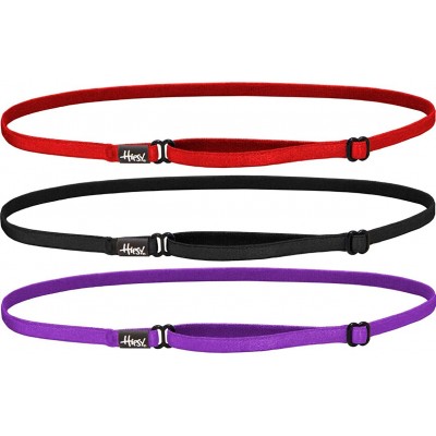 Headbands Women's Elastic & Adjustable No Slip Running Headband Multi Pack - Purple/Black/Red Elastic 3pk - CI1956UGZGM $16.69