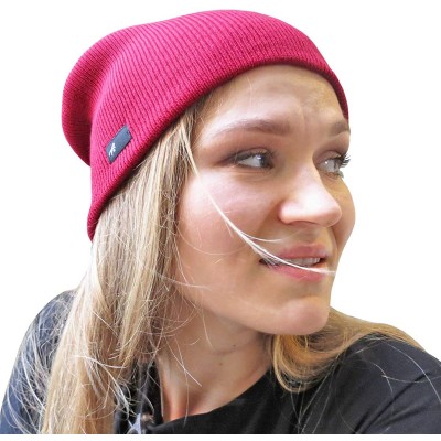 Skullies & Beanies Slouch Beanie Cap Winter Hat for Men or Women - Maroon - CG18KHAKKX9 $17.10