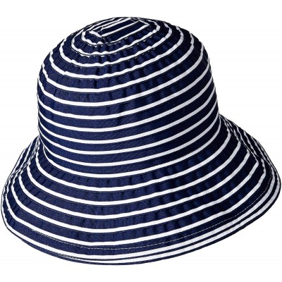 Sun Hats Women's Ribbon Braid Small Brim Hat - One Size - Navy & White - CU11K45PI91 $24.58