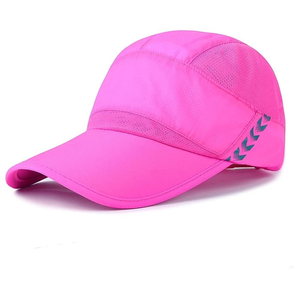 Baseball Caps Quick Dry of Baseball Cap Unstructured Sport Hats for Unisex 2 Ounces - Rose Red - CK18DH8OKIN $13.57