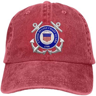 Baseball Caps Denim Cap The US Coast Guard Baseball Dad Cap Classic Adjustable Sports for Men Women Hat - CV18YC505KL $14.16