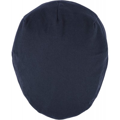 Newsboy Caps Premium Cotton Newsboy Mens Scally Foldable Solid Color Ivy Flat Cap - Navy - C718UISOLY5 $13.98