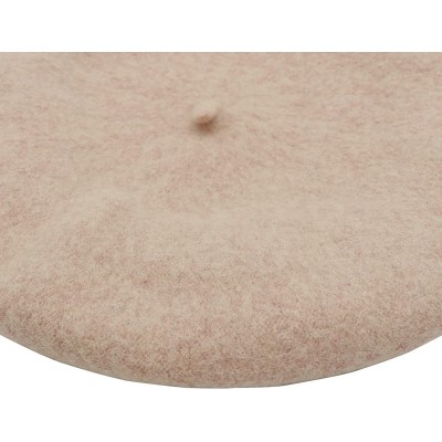 Berets Wool French Beret Hat for Women - Apricot - CR18NKC7UON $24.23