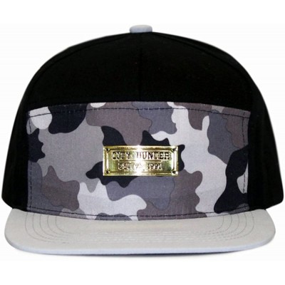 Baseball Caps Baseball 5 Panel Biker Hat - Cs240 Black/Grey - CI11WJW6YGN $13.18