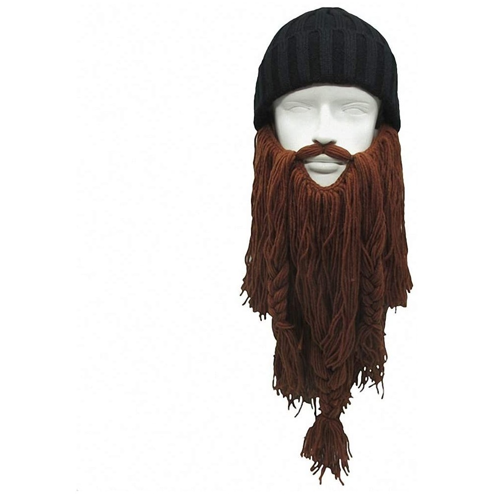 Skullies & Beanies Skullies Beanies Handmade Knitted Mustache - 11 - CV18LND2XOL $14.64