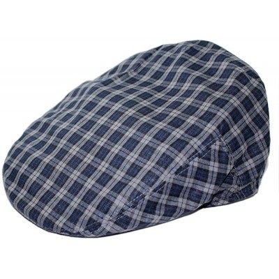Newsboy Caps Mens Plaid Golfing Beret Summer Ivy Ascot Cabbie Cap Hat Ivy Newsboy - Dark- Navy - C011U0XZW4N $10.33