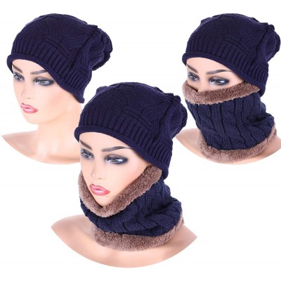 Skullies & Beanies 4 Pieces Winter Set Include Crochet Beanie Hat Ear Warmer Scarf and Gloves（Color 3） - CM18M2M67NU $16.62