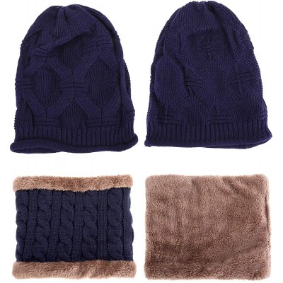Skullies & Beanies 4 Pieces Winter Set Include Crochet Beanie Hat Ear Warmer Scarf and Gloves（Color 3） - CM18M2M67NU $16.62
