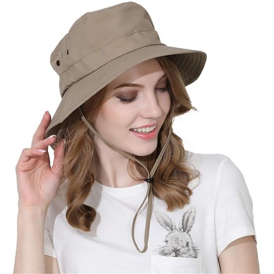 Sun Hats Unisex Outdoor Lightweight Breathable Waterproof Bucket Wide Brim Hat - UPF 50+ Sun Protection Sun Hats Shade - CV18...