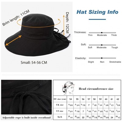 Sun Hats Small Head Women Packable SPF Sun Hat Bucket Chin Strap Summer Beach for Girls 54-56cm - Beige_1005 - CE18SQ9U56Y $1...