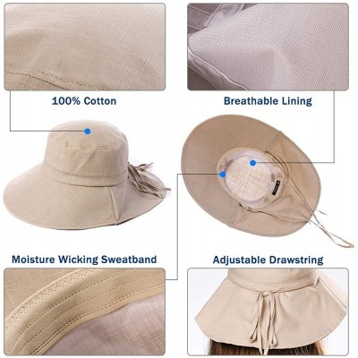 Sun Hats Small Head Women Packable SPF Sun Hat Bucket Chin Strap Summer Beach for Girls 54-56cm - Beige_1005 - CE18SQ9U56Y $1...