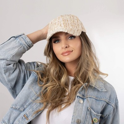 Baseball Caps Unisex One Size Fits Most Fashion Trend Fabric Adjustable Baseball Cap - Cream Tweed - CM193HN6KKC $14.31