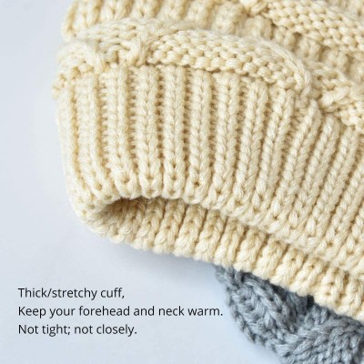 Skullies & Beanies Womens Slouchy Beanie-Trendy Chunky Cable Knit Beanie-Oversized Winter Hats for Women - Black&army Green -...