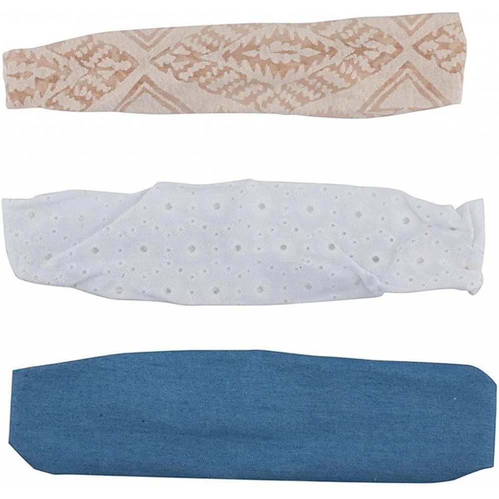 Headbands Women's Stretch Fabric Elastic Head Wrap Headbands 3PC Set - Neutral Aztec Tribal - CN12I3ITI05 $9.53