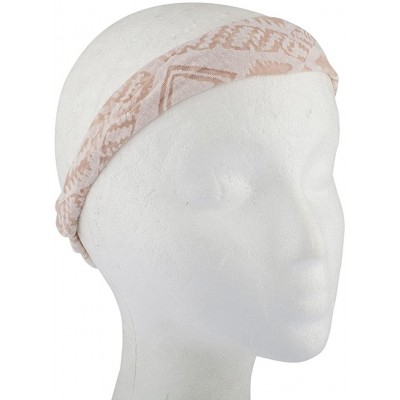Headbands Women's Stretch Fabric Elastic Head Wrap Headbands 3PC Set - Neutral Aztec Tribal - CN12I3ITI05 $9.53