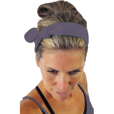 Headbands Removable Bow Training Headband - No Slip - No Sweat- Prugna Plum Purple - Prugna Plum Purple - CZ12I8WPFF3 $9.19