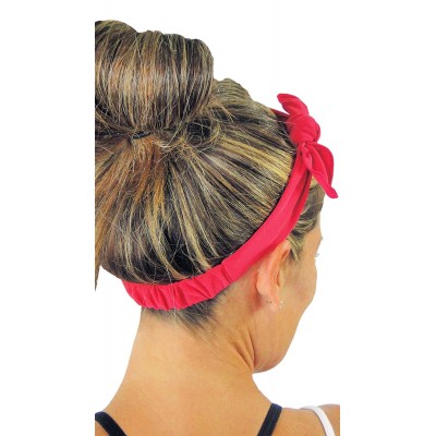 Headbands Removable Bow Training Headband - No Slip - No Sweat- Prugna Plum Purple - Prugna Plum Purple - CZ12I8WPFF3 $9.19