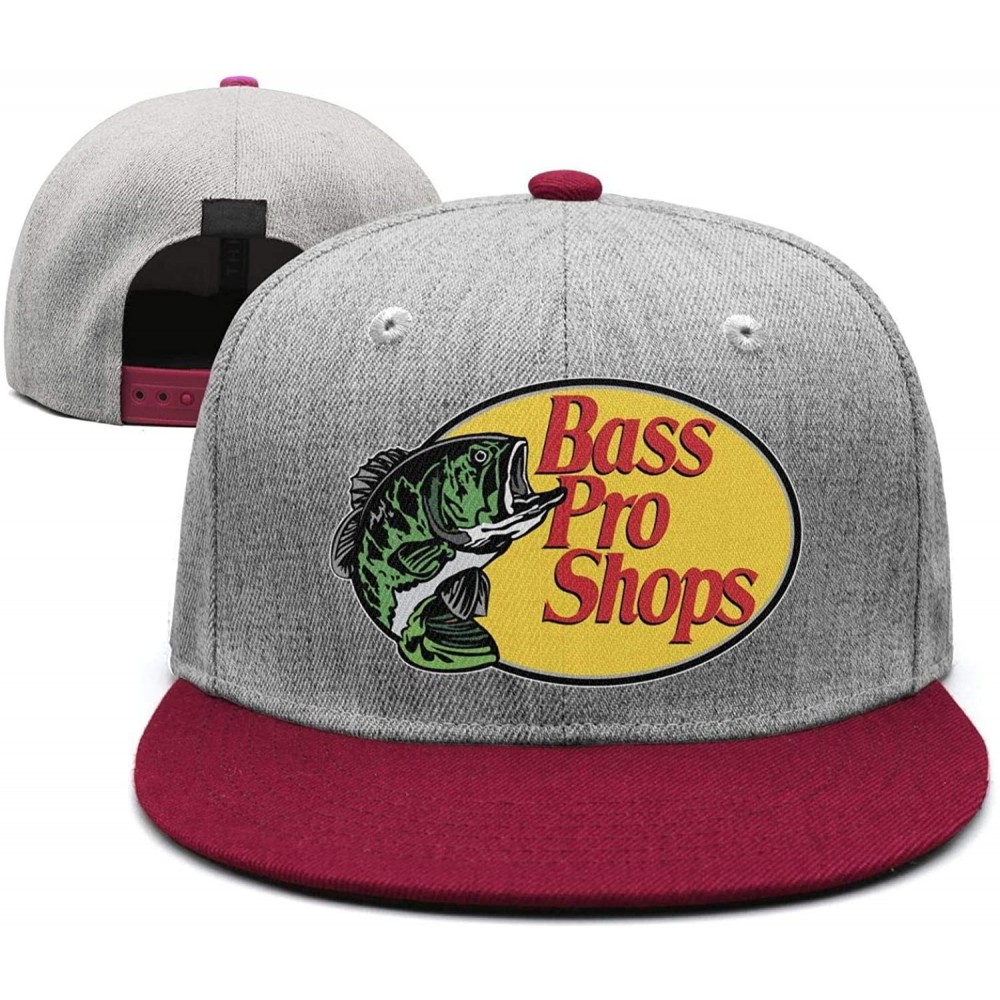 Baseball Caps Bass-Pro-Shops-Logo- Snapback Cap Trucker All Cotton Relaxed - B9 - CT18R2DLA2U $17.74