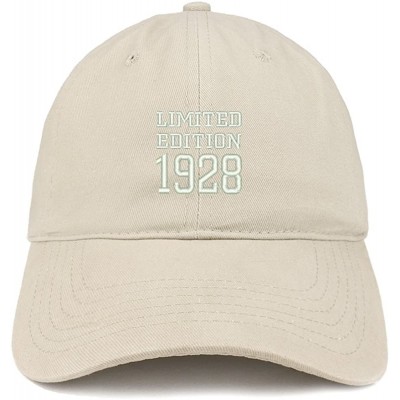 Baseball Caps Limited Edition 1928 Embroidered Birthday Gift Brushed Cotton Cap - Stone - CV18CO96K3C $17.44