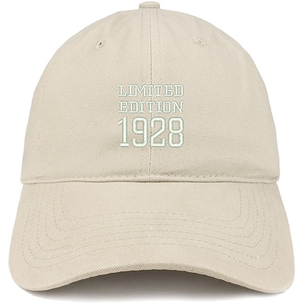 Baseball Caps Limited Edition 1928 Embroidered Birthday Gift Brushed Cotton Cap - Stone - CV18CO96K3C $17.44