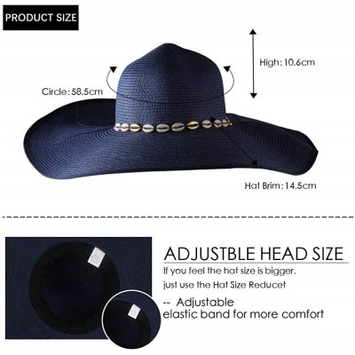 Sun Hats Womens Beach Sun Straw Hat- Floppy Beach hat & Wide Brim Braided Sun Hat - UPF 50+ Maximum Sun Protection - C8194K6S...