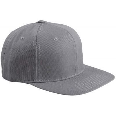 Baseball Caps Adult 6-Panel Structured Flat Visor Classic Snapback - Grey - C6118D4KXQ3 $13.87