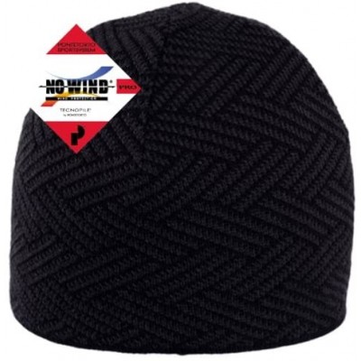 Skullies & Beanies Wool Knitted Fleece Lined Ski Beanie with No Wind Insulation - Charcoal - CK11K422KTP $18.48