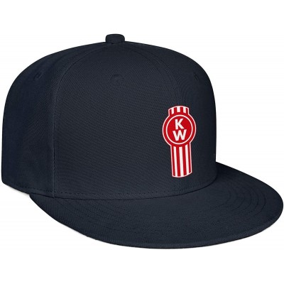 Baseball Caps Unisex Men's Baseball Hats Vintage Adjustable Mesh Driving Kenworth-w900-Trucks-Flat Cap - Navy_blue-9 - C218UU...