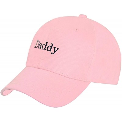 Baseball Caps Embroidered Cotton Baseball Cap Adjustable Snapback Dad Hat - Pink-daddy - CD18ZY6RX0M $12.94