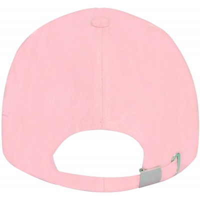 Baseball Caps Embroidered Cotton Baseball Cap Adjustable Snapback Dad Hat - Pink-daddy - CD18ZY6RX0M $12.94