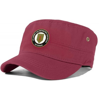 Cowboy Hats US Army Veteran 1st Infantry Division Man's Classics Cap Women's Fashion Hat Chapeau - Red - CB18AK5TO7S $31.30
