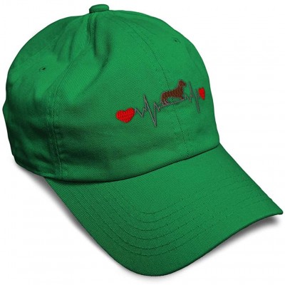 Baseball Caps Soft Baseball Cap Dog Dachshund Lifeline B Embroidery Dad Hats for Men & Women - Kelly Green - CO18TK0NLXD $12.31