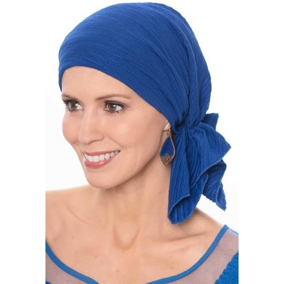 Headbands Slip-On Slinky-Cancer Headwear for Women - Lavender Dots - CQ128CBG51X $17.61