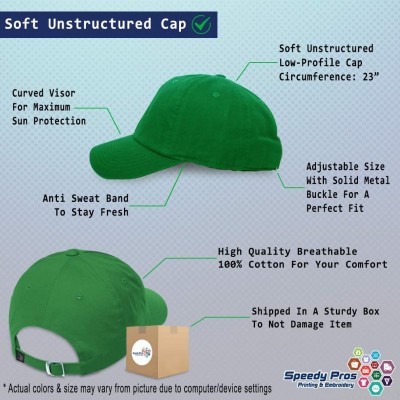 Baseball Caps Soft Baseball Cap Dog Dachshund Lifeline B Embroidery Dad Hats for Men & Women - Kelly Green - CO18TK0NLXD $12.31