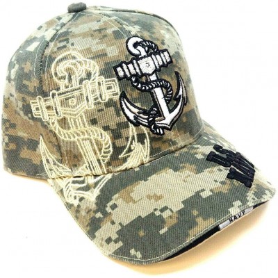 Baseball Caps US Navy 3D Embroidered Baseball Cap Hat - Camouflage - CI11MNO8L3L $17.51