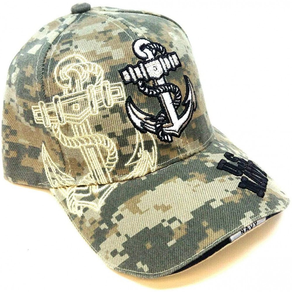Baseball Caps US Navy 3D Embroidered Baseball Cap Hat - Camouflage - CI11MNO8L3L $17.51