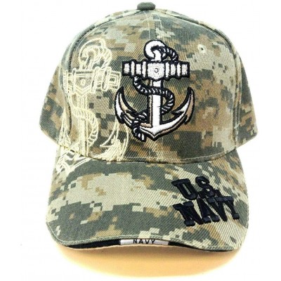 Baseball Caps US Navy 3D Embroidered Baseball Cap Hat - Camouflage - CI11MNO8L3L $17.51