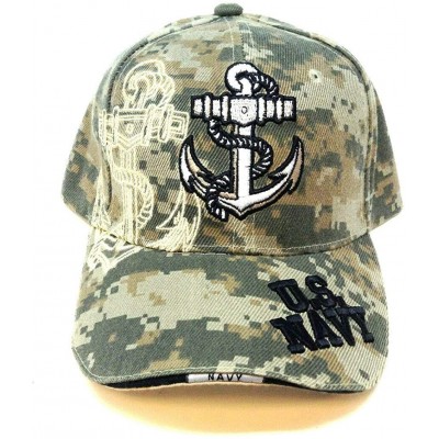 Baseball Caps US Navy 3D Embroidered Baseball Cap Hat - Camouflage - CI11MNO8L3L $17.51