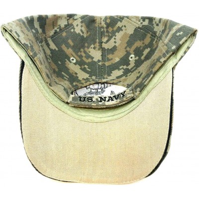 Baseball Caps US Navy 3D Embroidered Baseball Cap Hat - Camouflage - CI11MNO8L3L $17.51