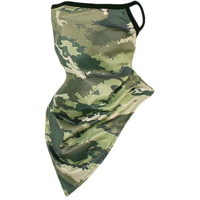 Baseball Caps Fishing Mask Camo Headwear Works as Fishing Sun Mask Neck Gaiter Bandana Windproof Face Mask Scarf - Gold a - C...