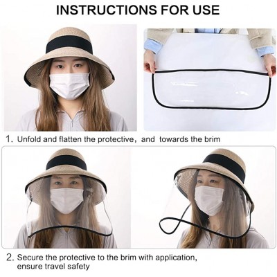 Sun Hats Womens UPF 50 Straw Sun Hat Floppy Wide Brim Fashion Beach Accessories Packable & Adjustable - CU199ICOH0U $21.85