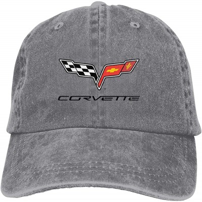 Baseball Caps Adult Men's Corvette 2015 100% Cotton Workout Cap Adjustable Unstructured Hat - Gray - CY18X3WWGL2 $13.19