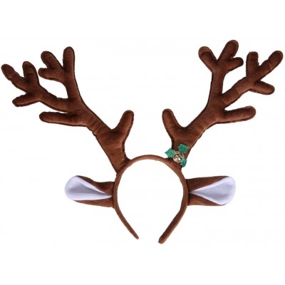 Headbands Christmas Headband Reindeer Deer Antlers Costume Headpiece Ugly Xmas Party - CH186GA2E0M $10.95