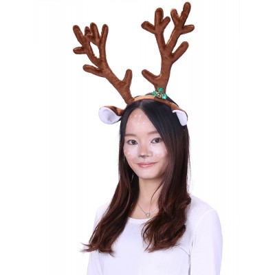 Headbands Christmas Headband Reindeer Deer Antlers Costume Headpiece Ugly Xmas Party - CH186GA2E0M $10.95