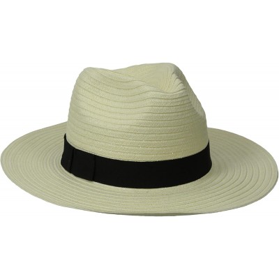 Fedoras Women's Paperbraid Fedora with Bow Band - Ivory - C911SGBW21H $23.27