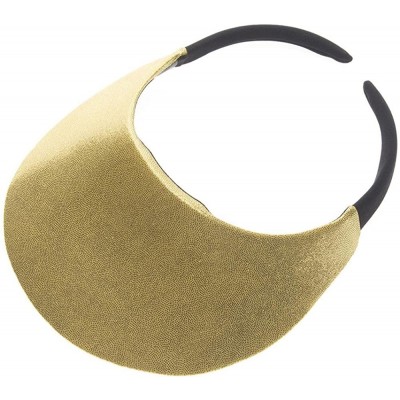 Visors Midsize Print Visor - Gold Shimmer - C012E3BEDLZ $15.05