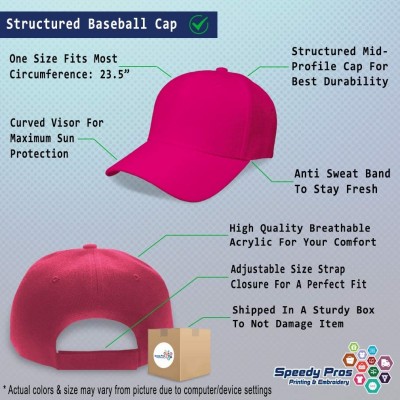 Baseball Caps Custom Baseball Cap Referee Whistle B Embroidery Dad Hats for Men & Women - Hot Pink - C318SDLYIRM $19.23