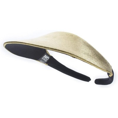 Visors Midsize Print Visor - Gold Shimmer - C012E3BEDLZ $15.05