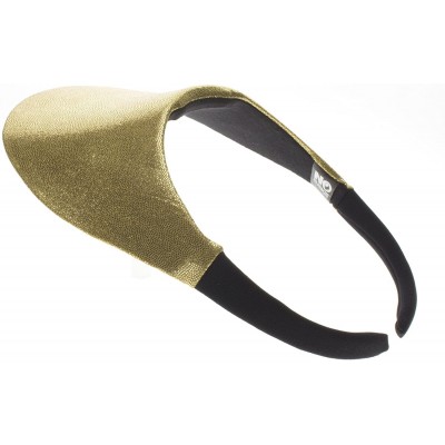 Visors Midsize Print Visor - Gold Shimmer - C012E3BEDLZ $15.05